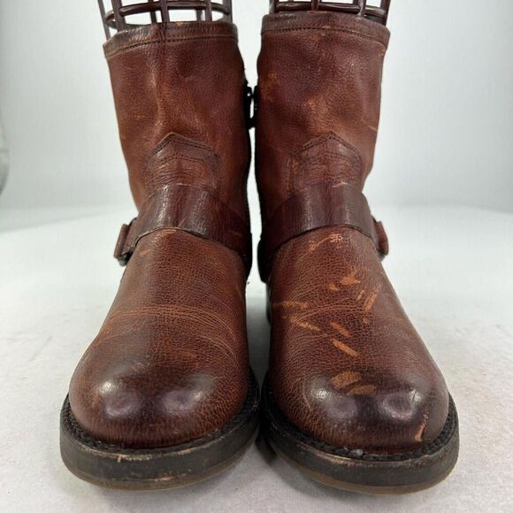 Olukai Nahuku Short Womens Distressed Brown Moto Boot US 8 Harness Ankle Boots - Picture 5 of 12